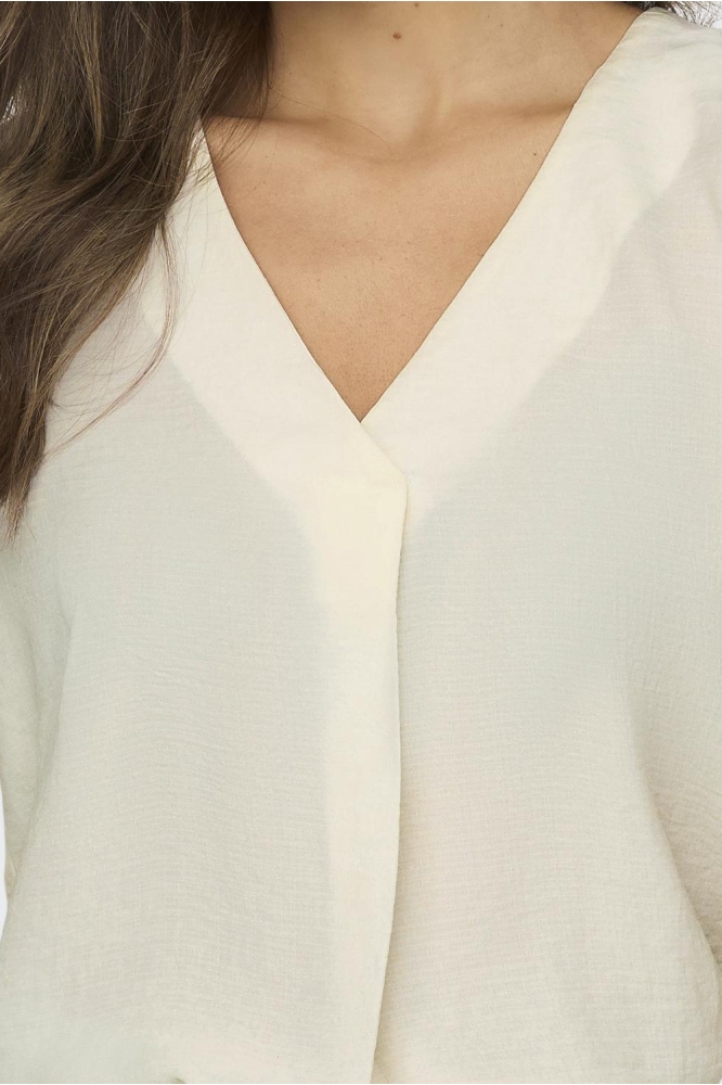 JDYDIVYA LIFE S/S V-NECK TOP WVN DI 15291432 CLOUD DANCER